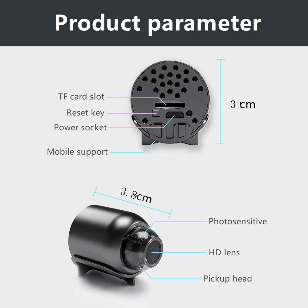 X5 Mini WiFi Camera - 1080P HD, Sound Detection